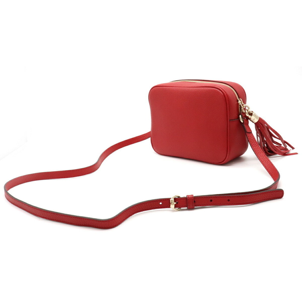 Gucci Red Bag Disco Leather Small Tassel Soho Crossbody